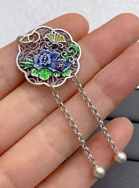 民族风925银长款毛衣链女古风