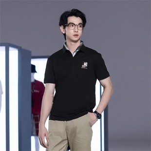 HX狐轩男装夏季新品翻领短袖t恤潮流时尚休闲薄款胡轩新款polo衫