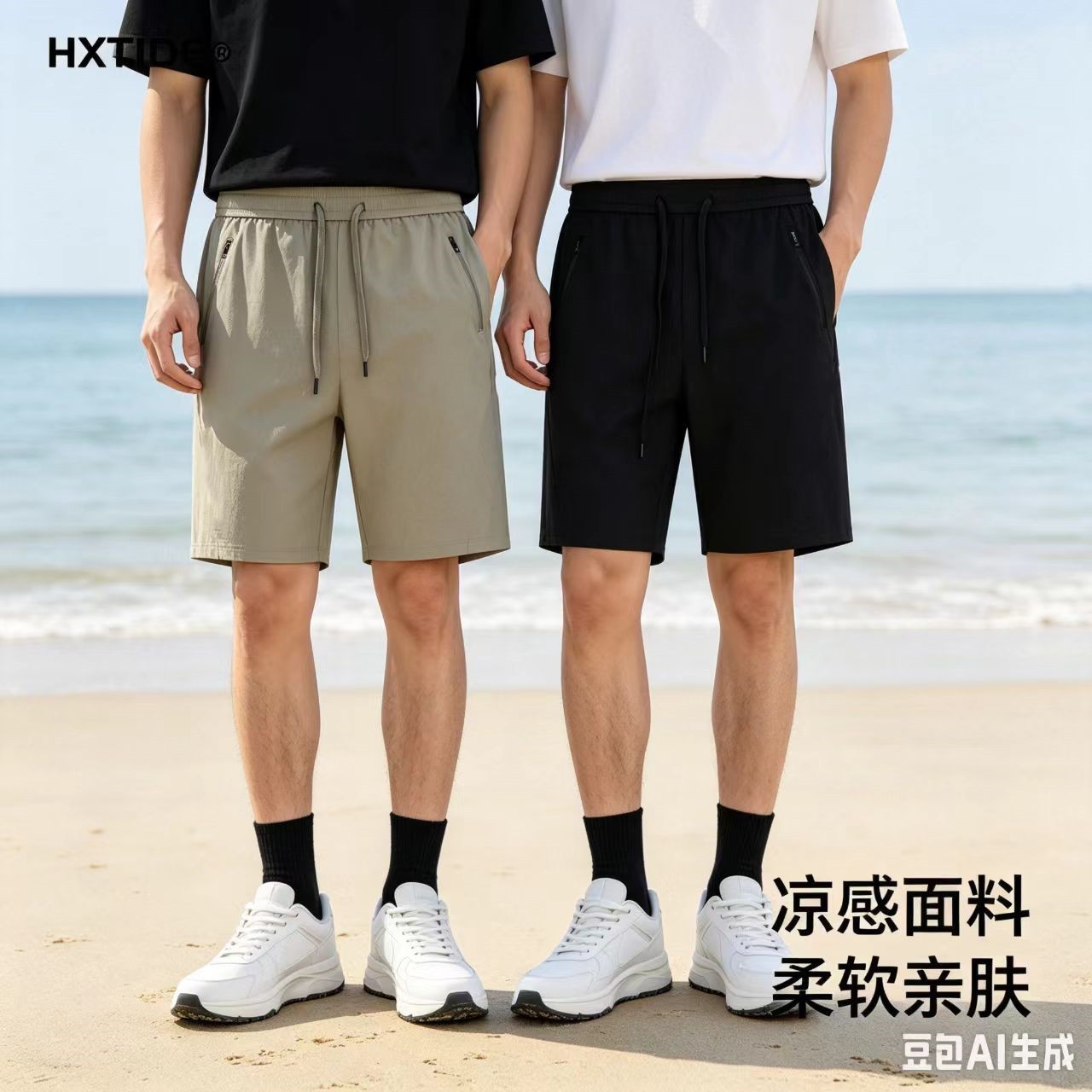 狐轩男装短裤新品时尚休闲五分裤