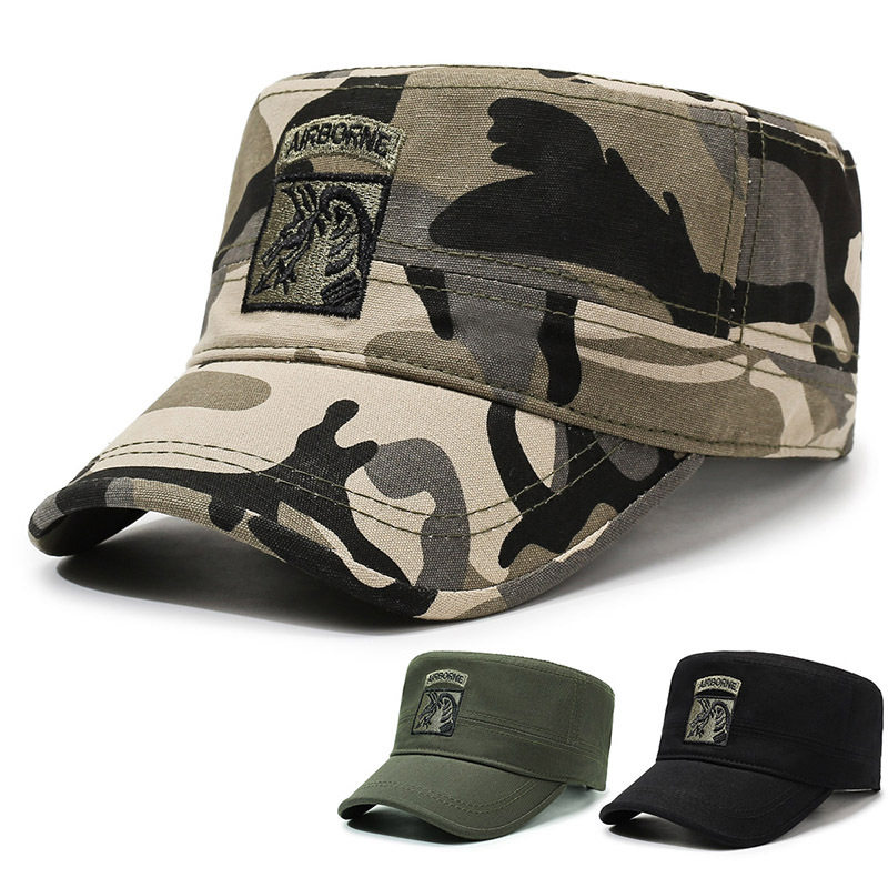 迷彩平顶帽春秋户外运动出游爬山休闲鸭舌帽男女情侣遮阳防晒帽子