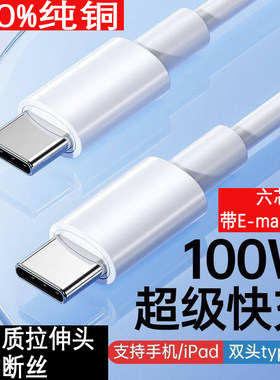 纯铜6芯PD100W双头TypeC快充线