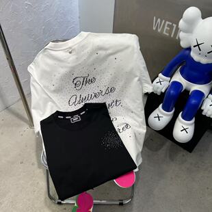 GOODBRAND 新款银河标语碎钻轻奢时尚高级感烫钻短袖T恤 男女同款