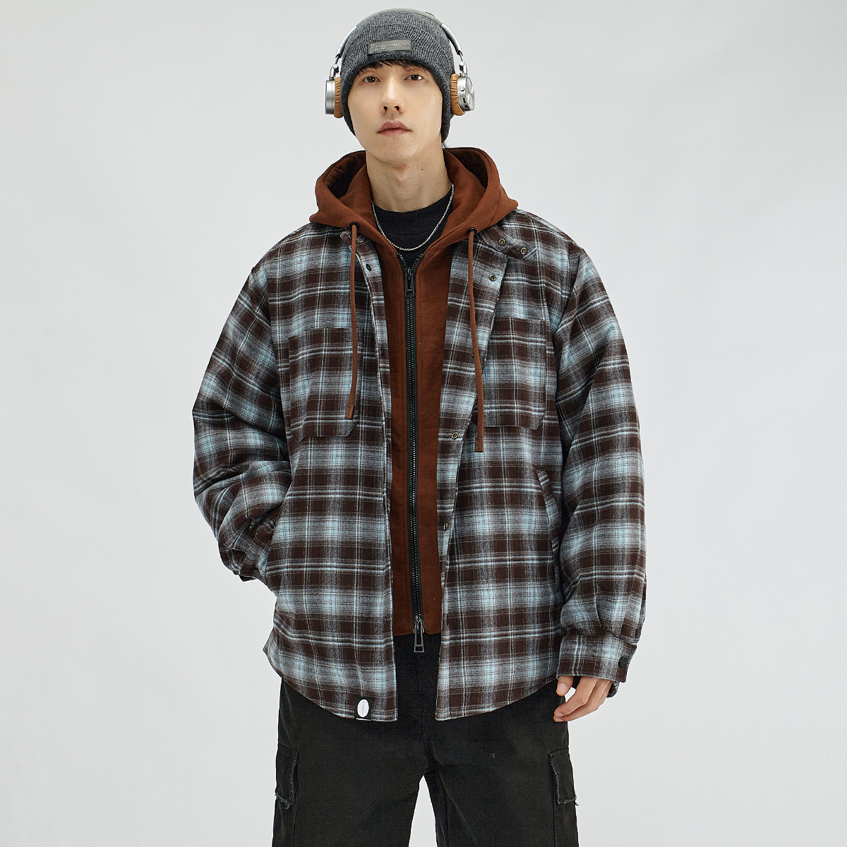 HAMB原创90白鸭绒假两件羽绒服