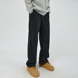 男运动休闲 松紧腰针织毛圈宽松直筒束脚卫裤 HAMB原创2025秋季 新品