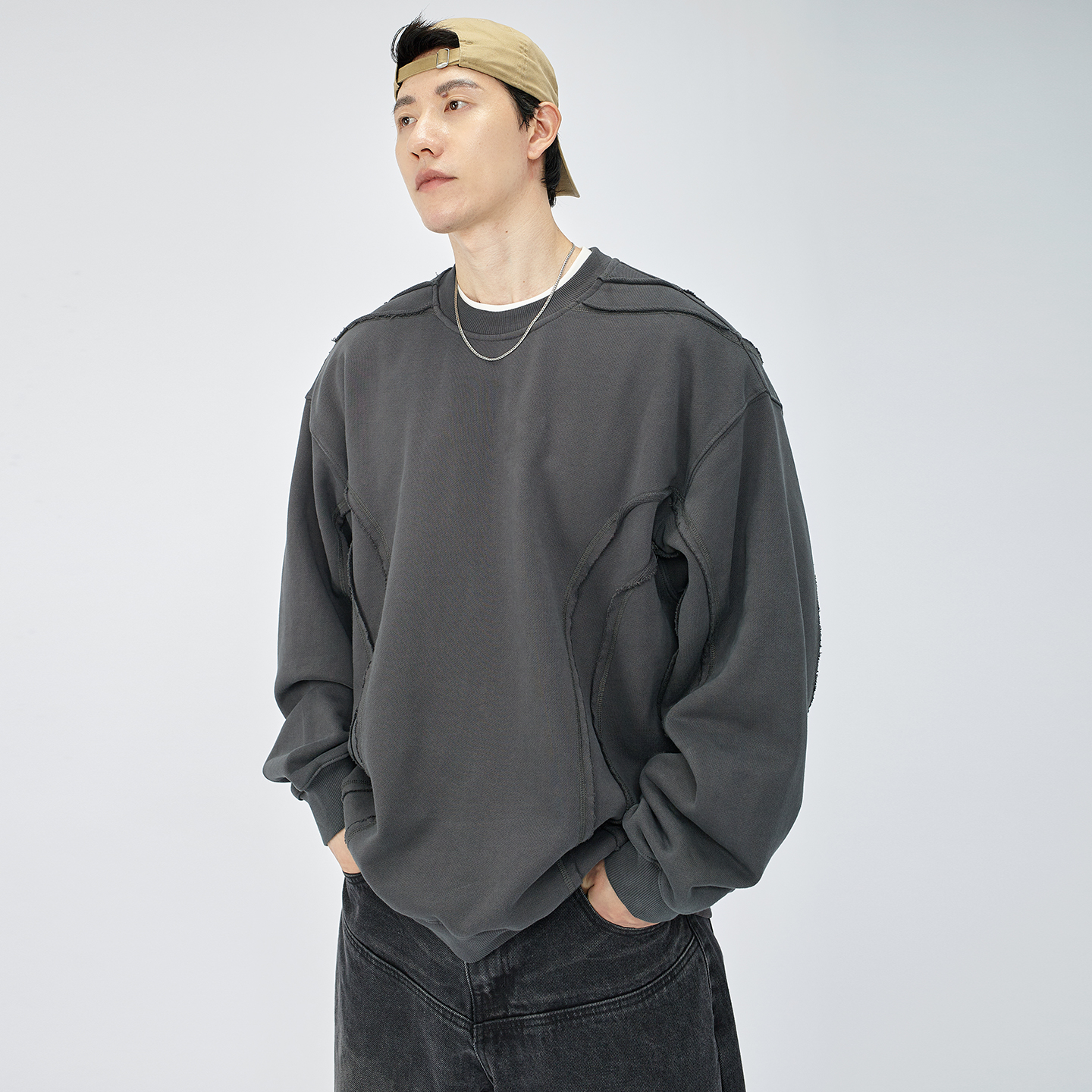 HAMB原创自制美式氛围感圆领卫衣