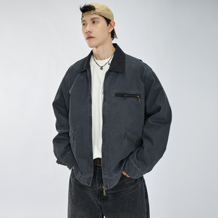 HAMB原创2026春季新款美式复古底特律工装夹克男休闲水洗做旧外套