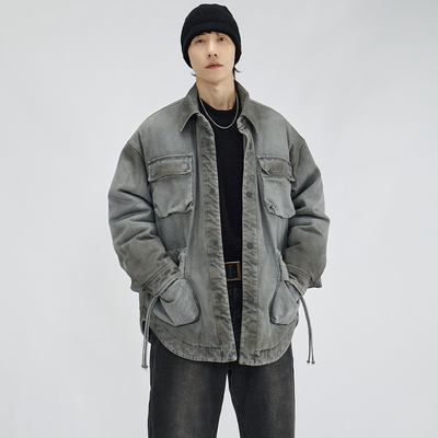 HAMB原创90白鸭绒做旧羽绒服外套