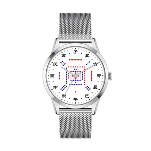 河图洛书十二时辰道家文化故宫文创国学精钢真皮非机械石英手表男