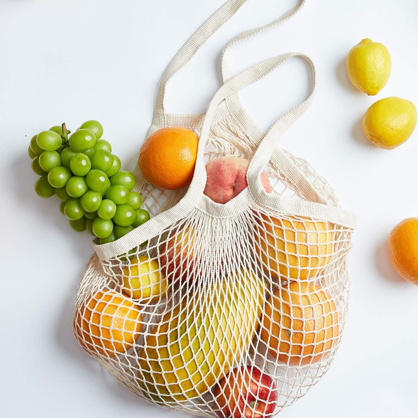 ins韩风环保网袋水果蔬菜编织网兜环保购物袋沙滩渔网包抖音同款,收纳整理,其他收纳袋,淘宝优惠券,粉丝福利购,淘宝优惠卷