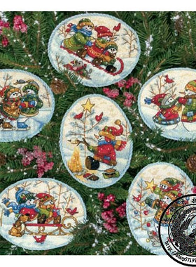 【绝版现货新版】美国进口DIM十字绣08828 圣诞装饰