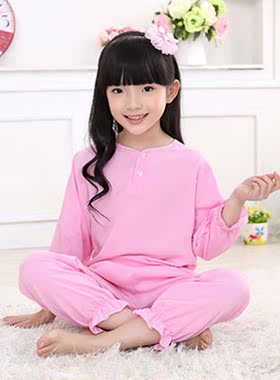 儿童睡衣女童春秋款纯棉长袖长裤家居服套装宝宝秋衣秋裤两件套