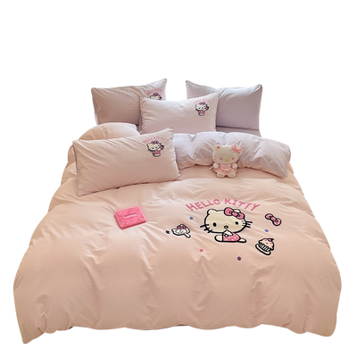 加厚全棉磨毛四件套卡通儿童