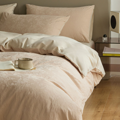 A类母婴级100纯棉提花四件套磨毛