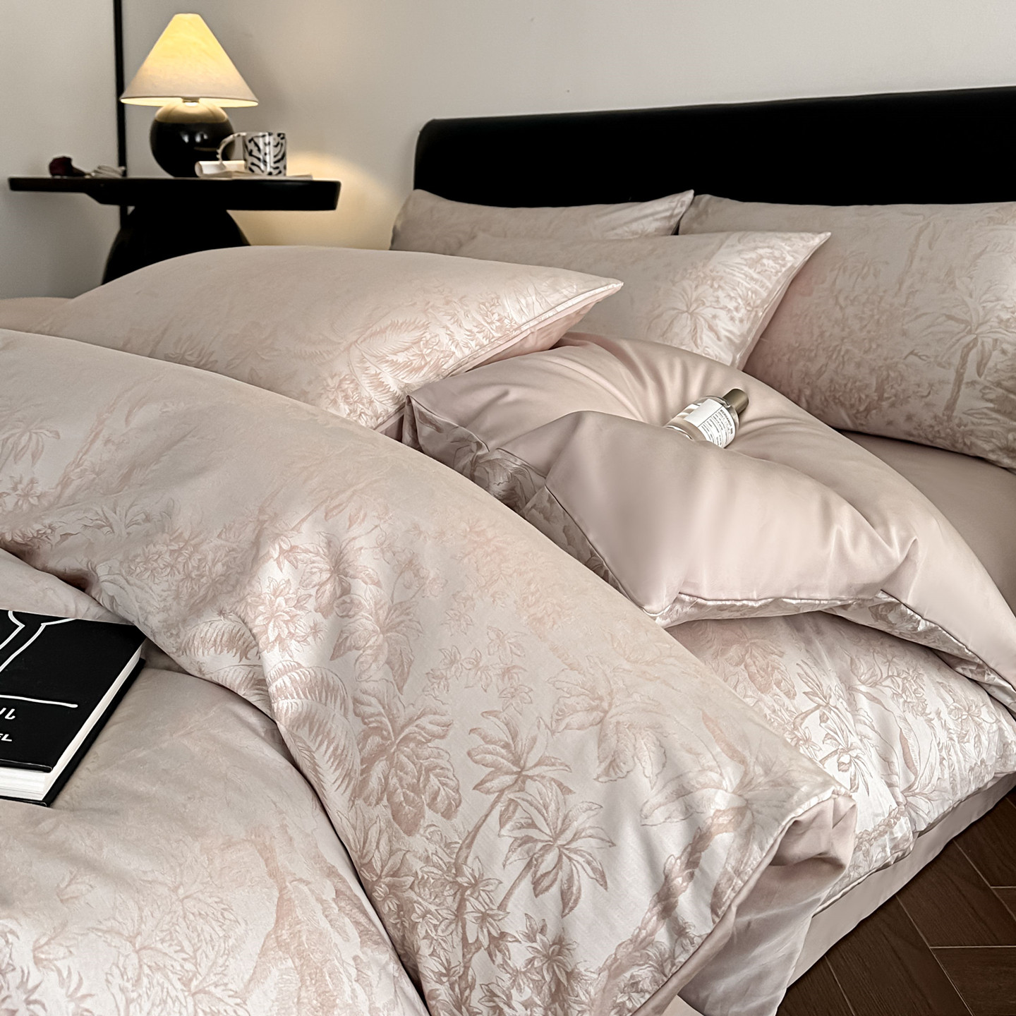 A类天丝棉四件套轻奢高级感主卧室提花床单被套床笠高端床上用品