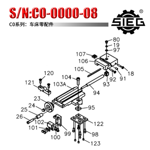 西马特机床配件S/N：C0-0000-08车床零配件床鞍螺母中拖板刀架总