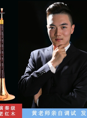 黄氏管乐高档百年老红木唢呐乐器全套专业演奏初学者锁呐大小喇叭