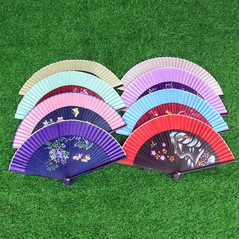 [컬렉션] 에도 일본식 부채 일본식 부채 밀 귀 부채 뼈 스프레이 페인트 벚꽃 그라데이션 멀티 컬러