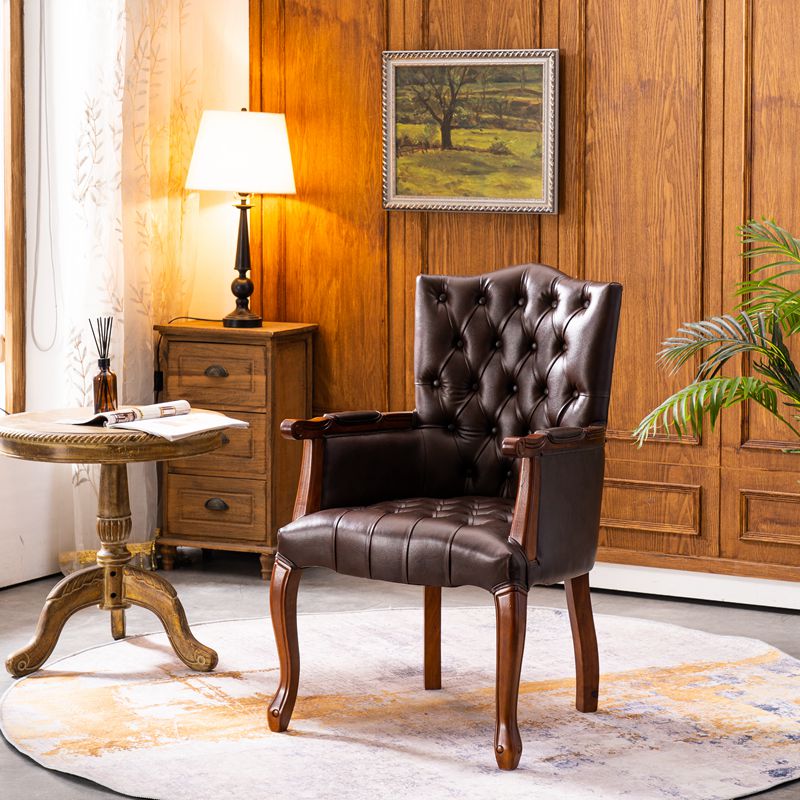 美式餐椅复古咖啡厅酒店卧室老虎沙发椅单人书房扶手靠背欧式椅子