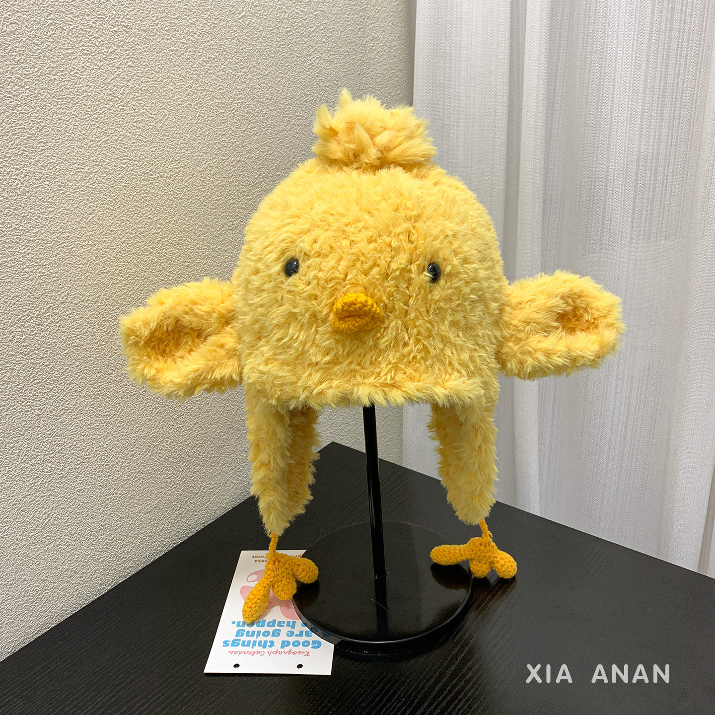 日系可爱小鸡毛绒套头帽女冬季保暖防寒护耳帽户外防风加厚针织帽,服饰配件/皮带/帽子/围巾,帽子,淘宝优惠券,粉丝福利购,淘宝优惠卷