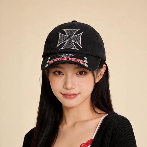 noEmosen铁十字街头潮牌鸭舌帽