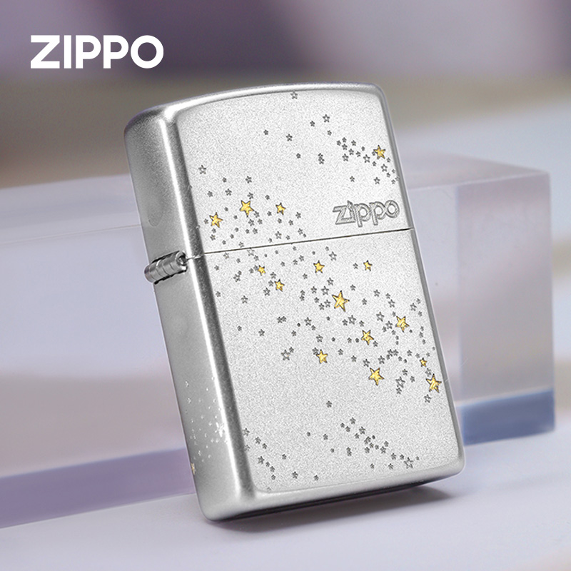 zippo打火机满天星官方正版芝宝防风煤油打火机 雕刻送男朋友礼物