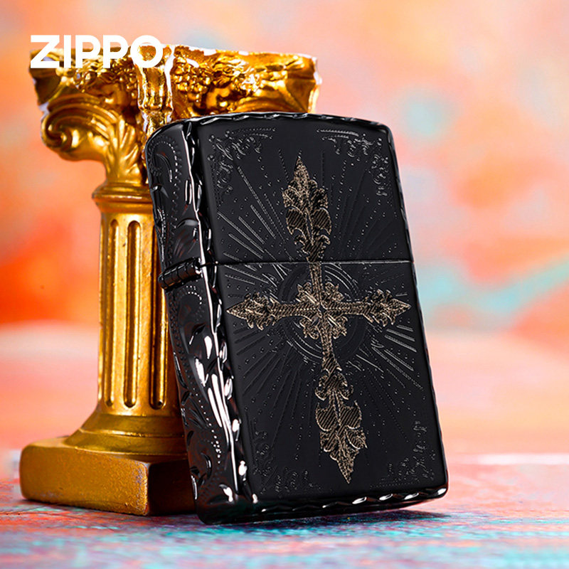 zippo打火机 十字光焰黑曜冰繁花咬边芝宝正品防风送男友新年礼物,ZIPPO/瑞士军刀/眼镜,ZIPPO/芝宝,淘宝优惠券,粉丝福利购,淘宝优惠卷