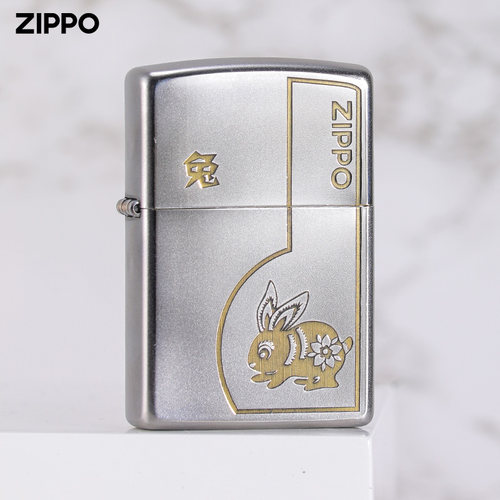 zippo雕花生肖防风打火机