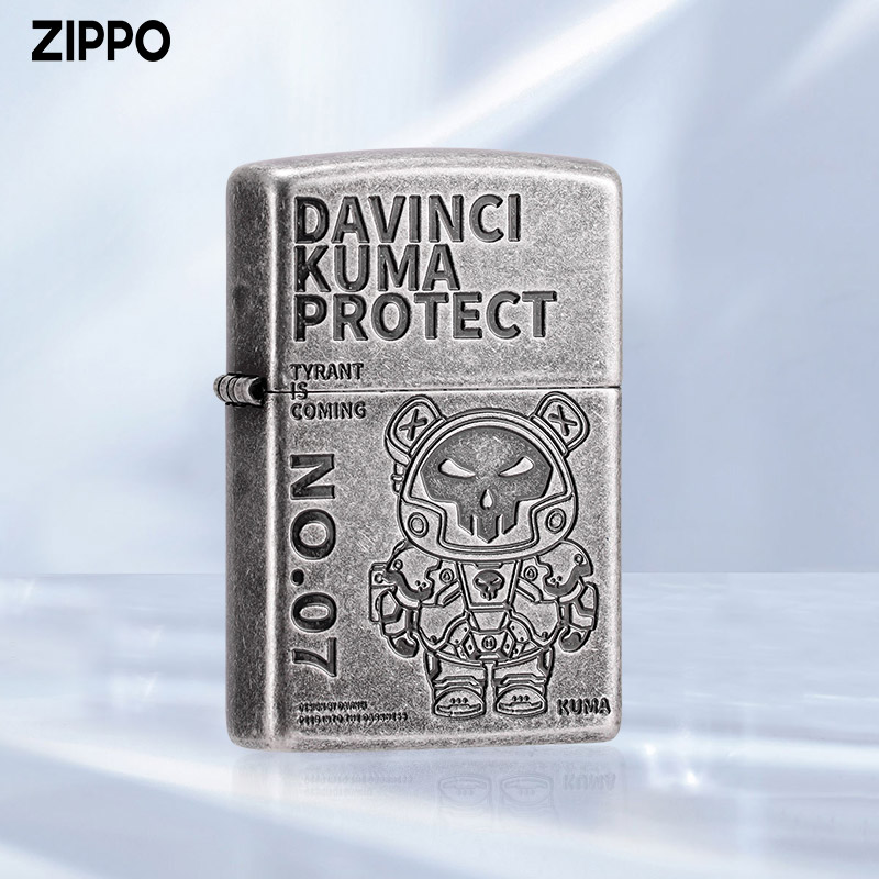 ZIPPO打火机芬奇熊创意IP男 正版 芝宝官方旗舰店正品 情人节礼物
