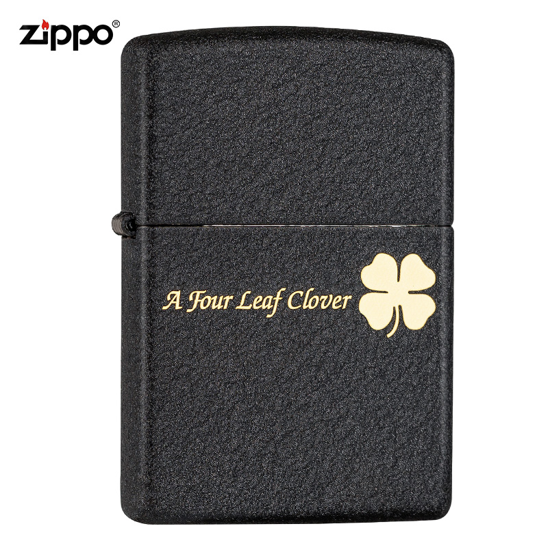 zippo打火机正版zppo正品zipoo芝宝美国原装男黑裂漆幸四叶草zp油 ZIPPO/瑞士军刀/眼镜 ZIPPO/芝宝 原图主图