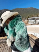 艾丽丽 重工进口狐狸毛皮草外套