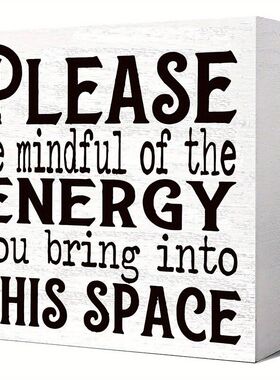 pcMindfulEnergyPVC桌面标牌英文