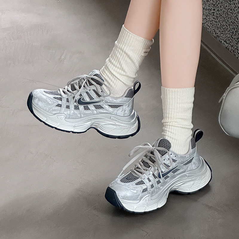 厚底老爹鞋女2025秋新款百搭网红爆款透气ins潮学院风运动休闲鞋