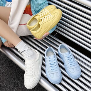 头层牛皮2025极简真皮德训鞋白色夏季舒适透气休闲鞋女鞋平底