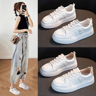 爆款真皮小白鞋女2026春季新款百搭软底运动板鞋女款透气休闲单鞋