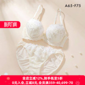 诗萝涵朵SHIROHATO内衣套装 蕾丝边集中聚拢性感上托性感文胸套装