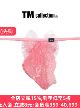 TM collection男士内裤日本制日系蕾丝可爱蝴蝶结性感情趣丁字T裤