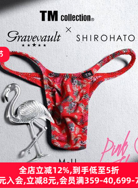 Gravevault男士内裤日本制性感细带紧身本命年红色低腰三角裤240