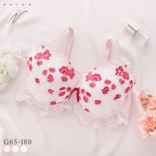 日本NARUE 大胸侧收副乳防外扩 可爱刺绣