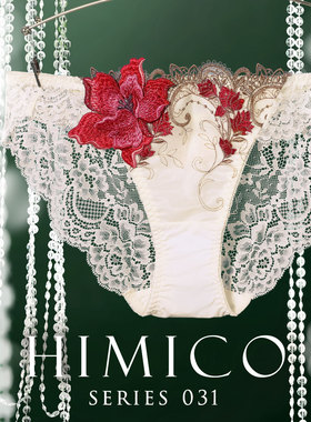 HIMICO内裤女重工立体刺绣日系透明蕾丝性感低腰无痕三角内裤031