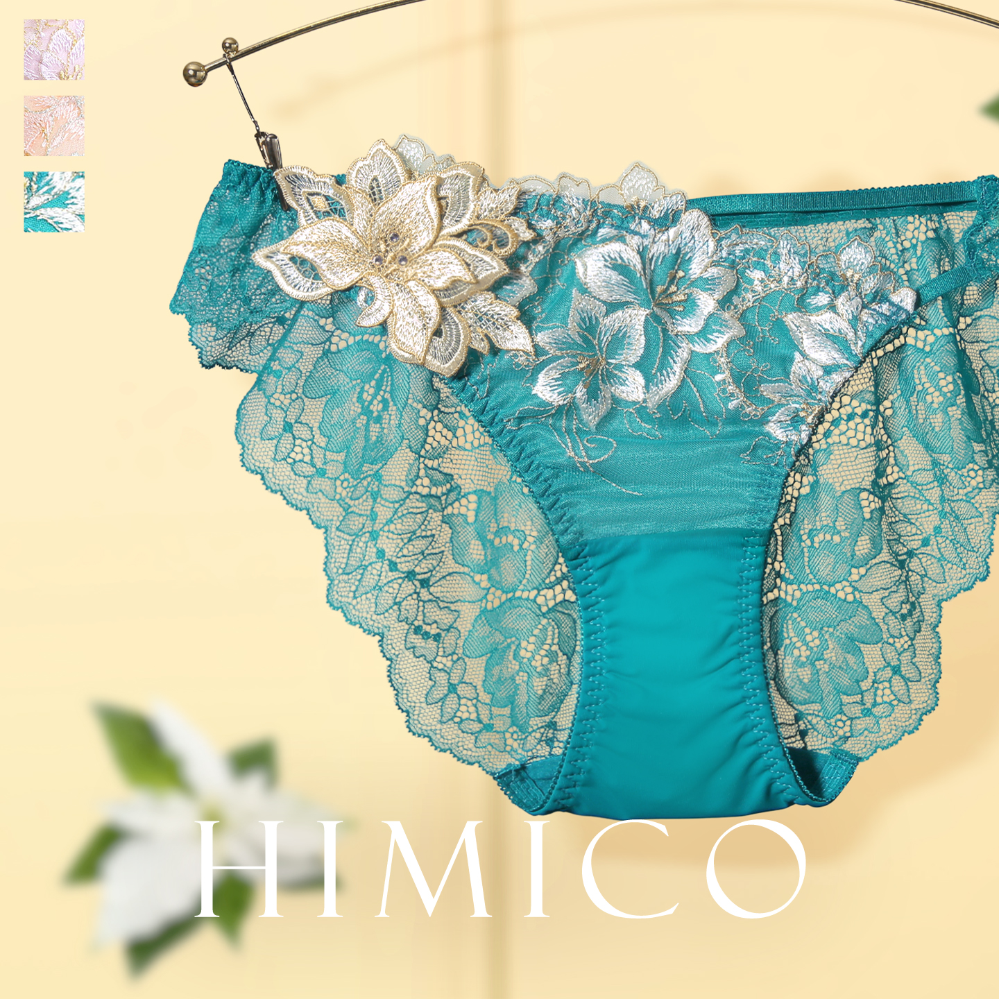 HIMICO性感日系蕾丝低腰三角内裤