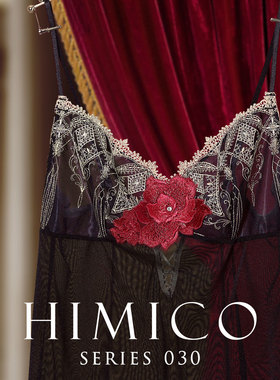 HIMICO睡衣女重工刺绣日系蕾丝透明薄纱性感缎带居家吊带睡裙030