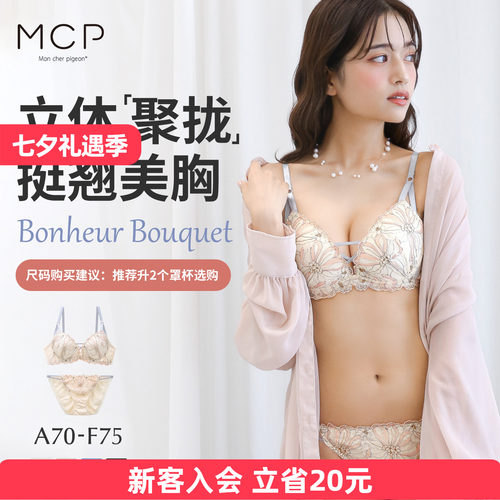聚拢小胸显大性感纯欲文胸套装