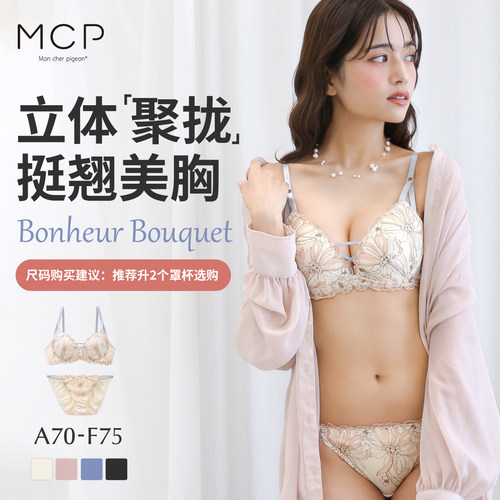 聚拢小胸显大性感纯欲文胸套装