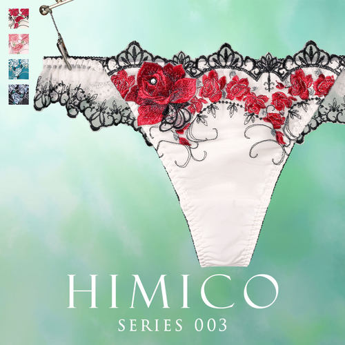 HIMICO性感重工刺绣蕾丝丁字内裤