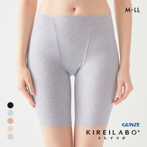 郡是GUNZE女士内裤完全无缝制柔软蕾丝面料春夏少女长款束身裤