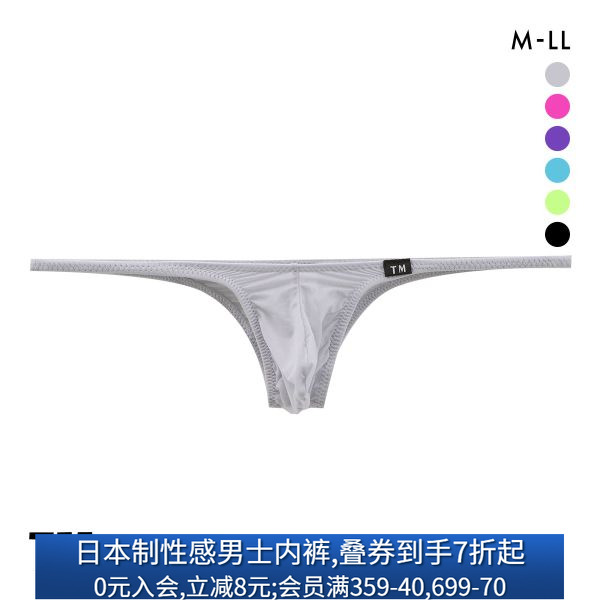 日本制性感透明低腰男士三角内裤