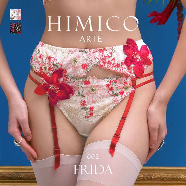 HIMICO吊袜带女重工刺绣蕾丝火辣诱惑高级腿环性感丝袜防滑夹A002