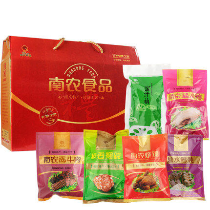 南农卤菜六件套礼盒烧鸡盐水鸭捆