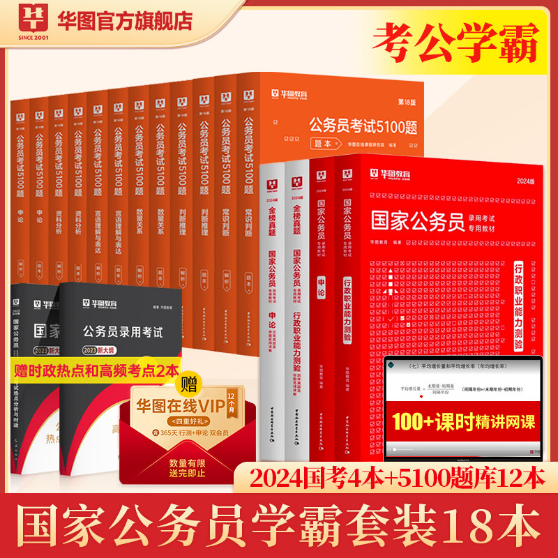 公务员考试教材2024华图国家公务员教材全套申论行测5000题1000题库历年真题卷省考公务员考试2024国考公务员考试备考教材考公题库_虎窝淘