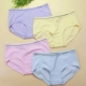 蝶安芬内裤 中腰纯棉简约纯色女士平角内裤 柔软棉质宽松紧腰带